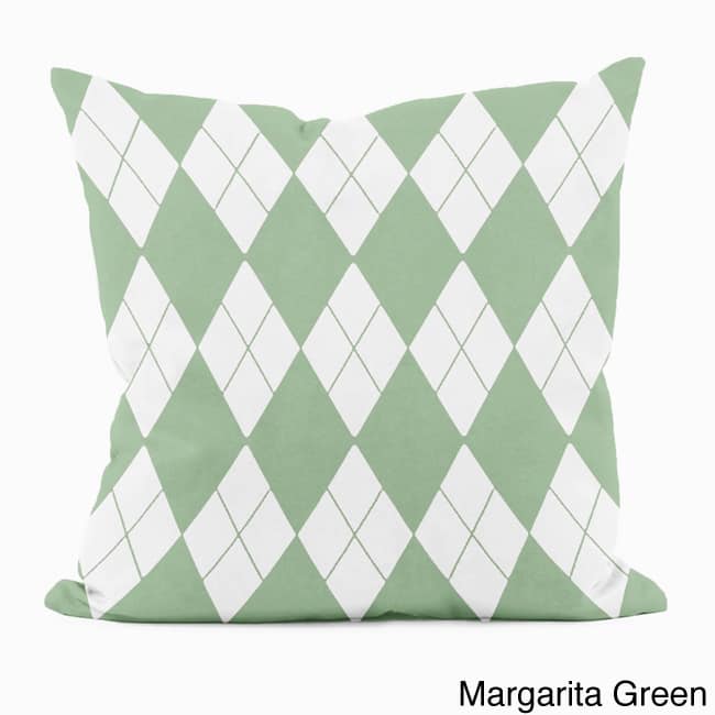 Bright Geometric Argyle 18x18-inch Decorative Pillow