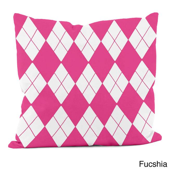 Bright Geometric Argyle 16x16-inch Decorative Pillow