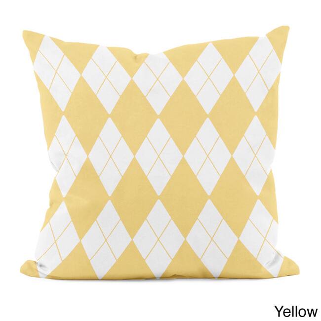 Bright Geometric Argyle 16x16-inch Decorative Pillow