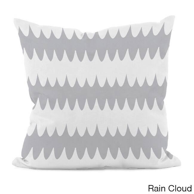 Bright Scalloped Stripe 20x20-inch Decorative Pillow