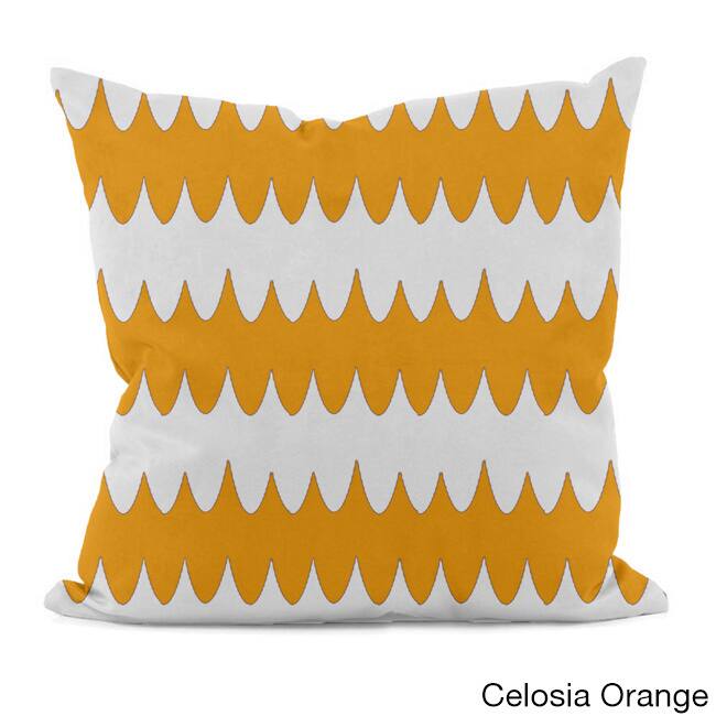 Bright Scalloped Stripe 20x20-inch Decorative Pillow