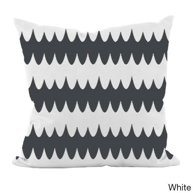 Bright Scalloped Stripe 20x20-inch Decorative Pillow