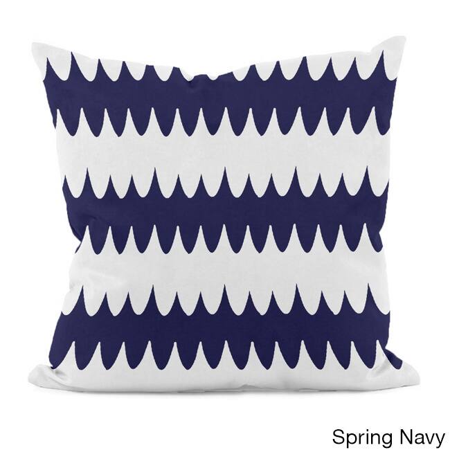 Bright Scalloped Stripe 20x20-inch Decorative Pillow