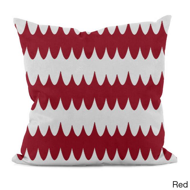 Bright Scalloped Stripe 20x20-inch Decorative Pillow