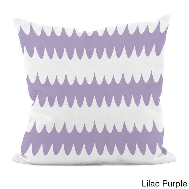 Bright Scalloped Stripe 20x20-inch Decorative Pillow