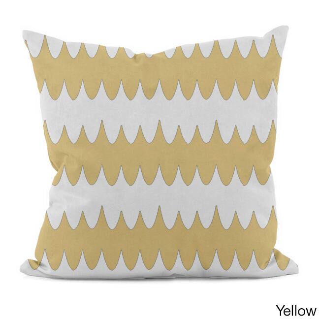 Bright Scalloped Stripe 20x20-inch Decorative Pillow