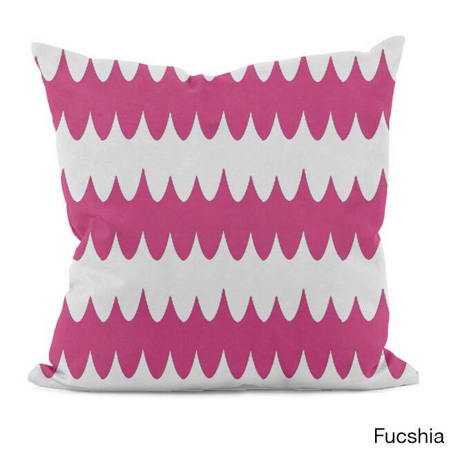 Bright Scalloped Stripe 20x20-inch Decorative Pillow