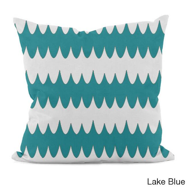 Bright Scalloped Stripe 20x20-inch Decorative Pillow