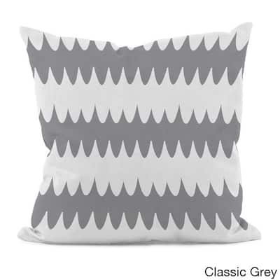 Bright Scalloped Stripe 20x20-inch Decorative Pillow