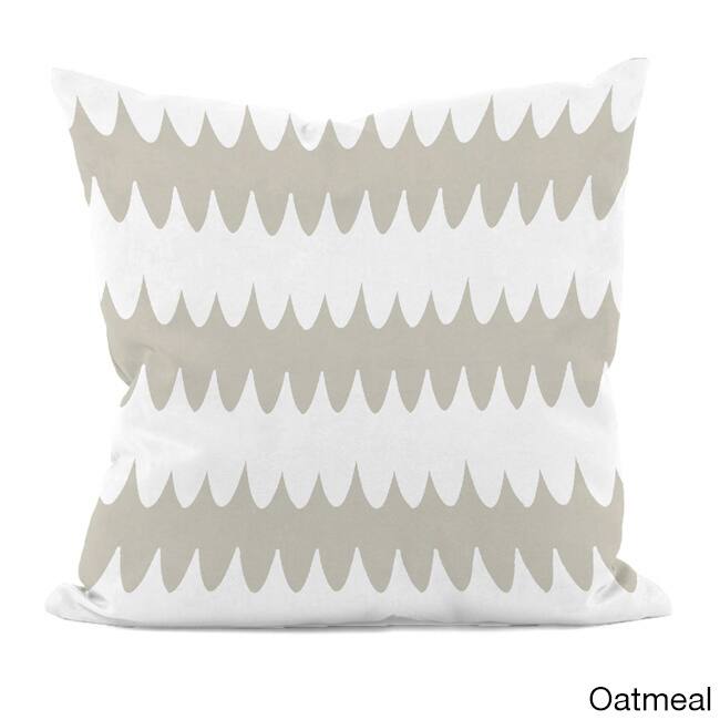 Bright Scalloped Stripe 20x20-inch Decorative Pillow
