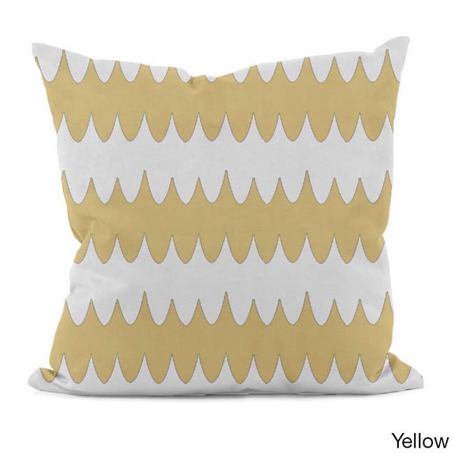 Bright Scalloped Stripe 18x18-inch Decorative Pillow