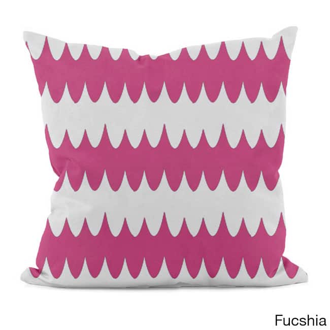 Bright Scalloped Stripe 18x18-inch Decorative Pillow