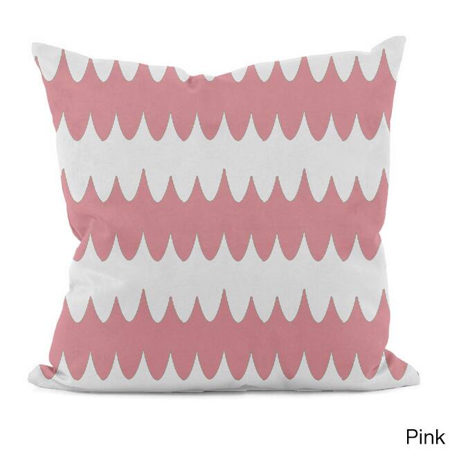 Bright Scalloped Stripe 18x18-inch Decorative Pillow