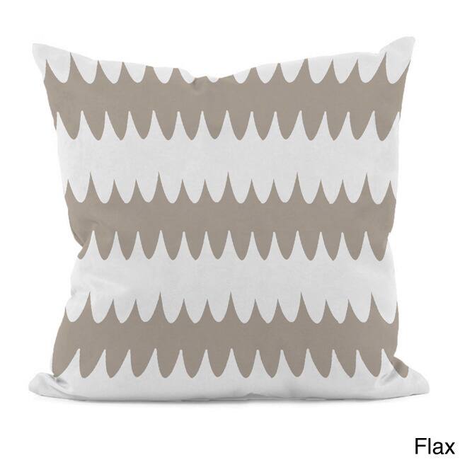 Bright Scalloped Stripe 18x18-inch Decorative Pillow