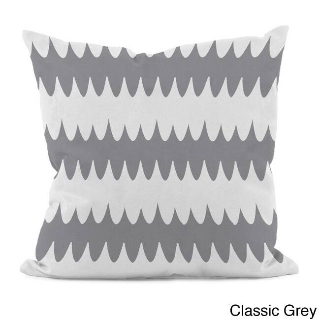 Bright Scalloped Stripe 18x18-inch Decorative Pillow
