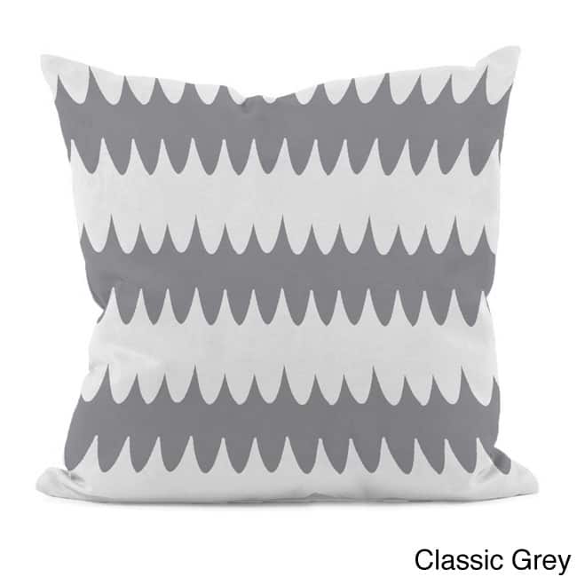 Bright Scalloped Stripe 18x18-inch Decorative Pillow