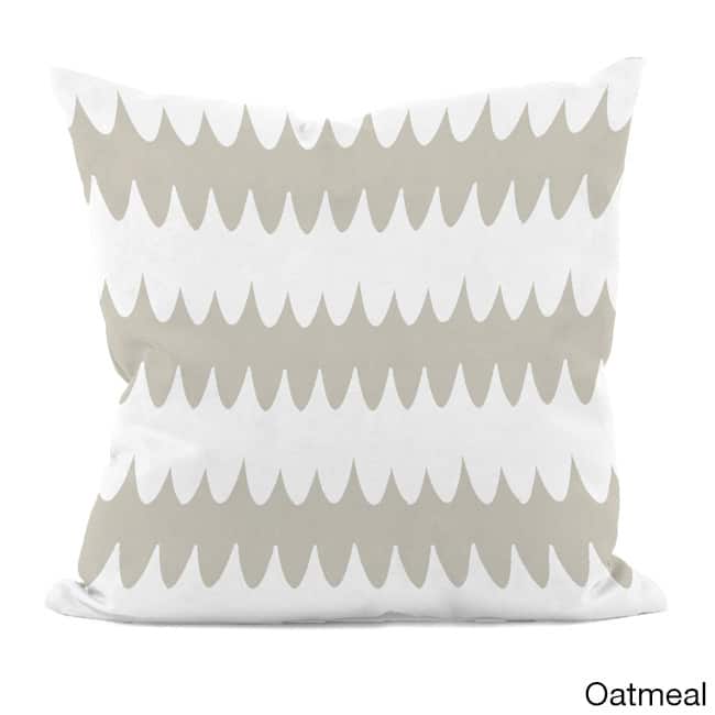 Bright Scalloped Stripe 16x16-inch Decorative Pillow