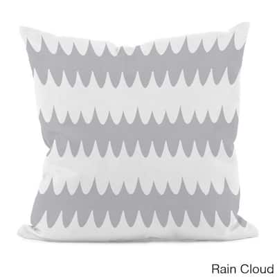Bright Scalloped Stripe 16x16-inch Decorative Pillow