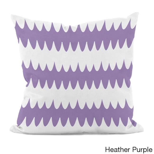 Bright Scalloped Stripe 16x16-inch Decorative Pillow