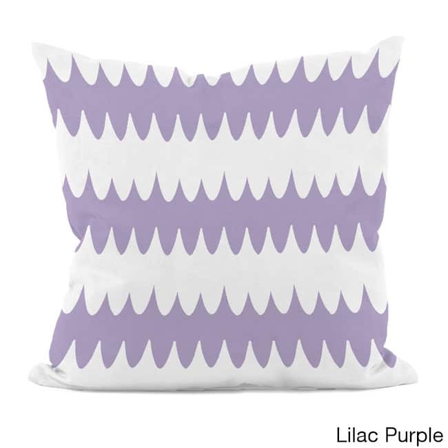 Bright Scalloped Stripe 16x16-inch Decorative Pillow