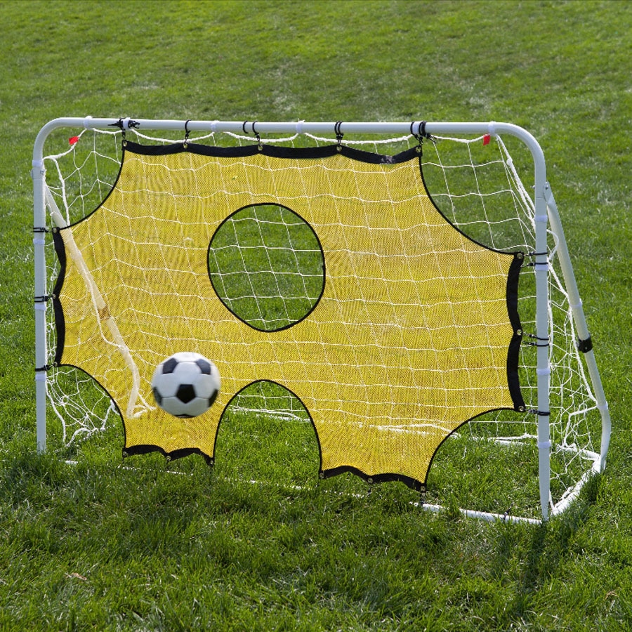 Lion Sports 3 in 1 Soccer Goal Trainer Net (6 X 4) (WhiteDimensions 48 inches high x 72 inches wide x 48 inches deepWeight 16 poundsAssembly required. )