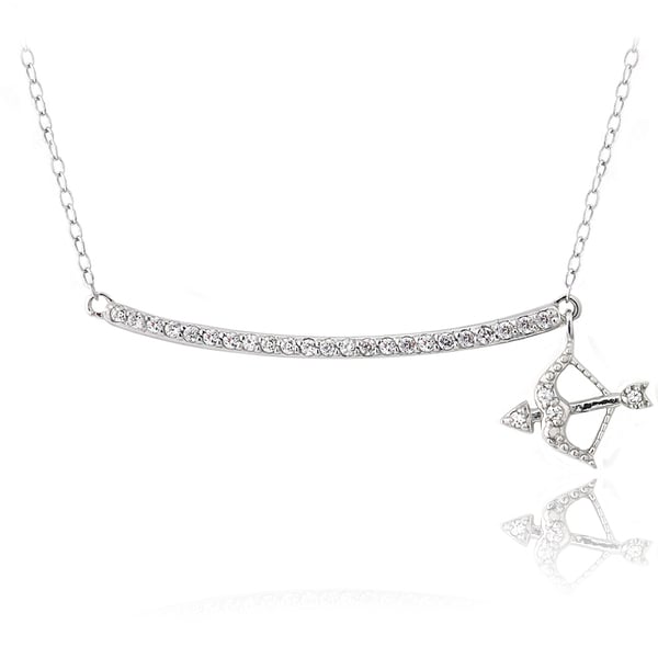 Sterling Silver Arrow Necklace 16 Rolo Chain