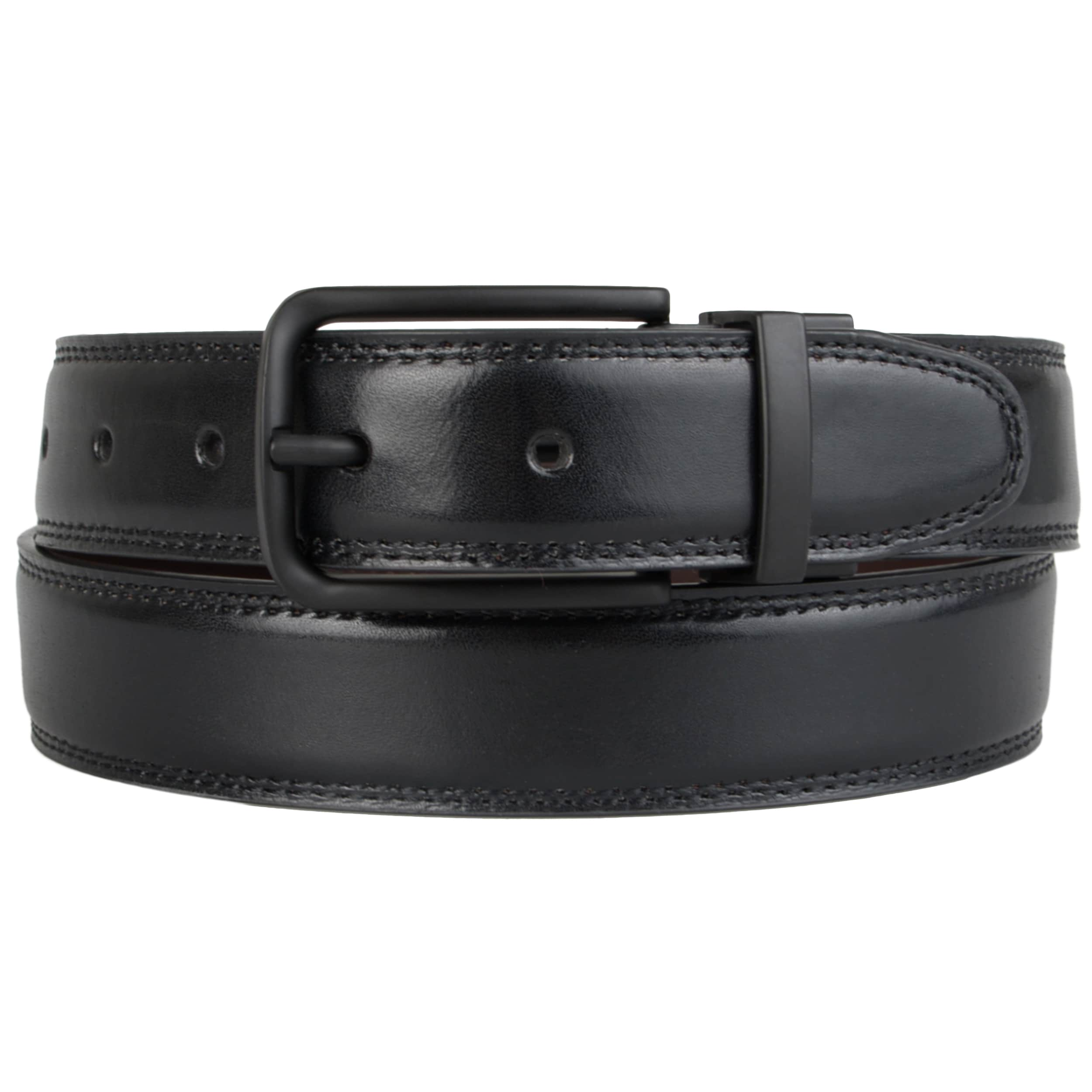 Steve Madden Mens Reversible Topstitched Belt