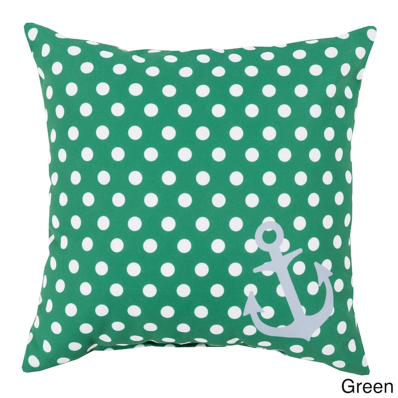 Polka Sea Anchor Indoor/Outdoor Decorative Throw Pillow