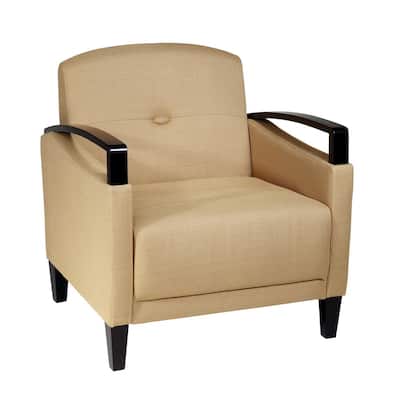 Main St. Woven Chair w/ Interlace Weave Fabric & Espresso Finish Wood Arms & Legs