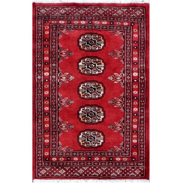Handmade Herat Oriental Pakistani Tribal Bokhara Wool Rug (Pakistan) - 2' x 3'