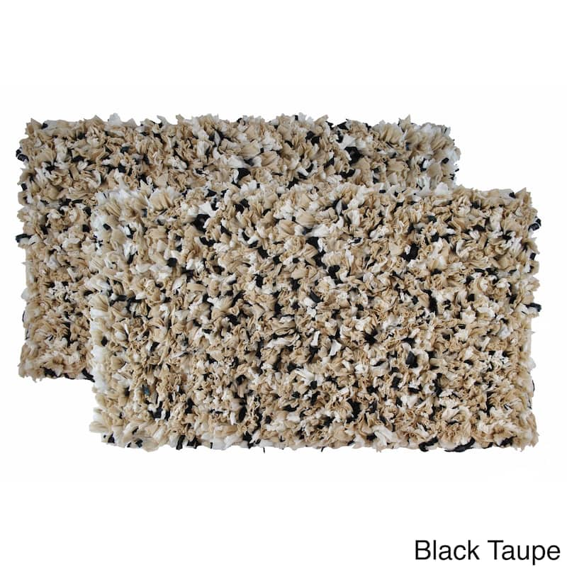 Sherry Kline Angelique 20 x 32 Bath Rug (Set of 2) - black/taupe