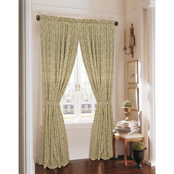 Rose Tree Flora Plaid Curtain Panel Pair