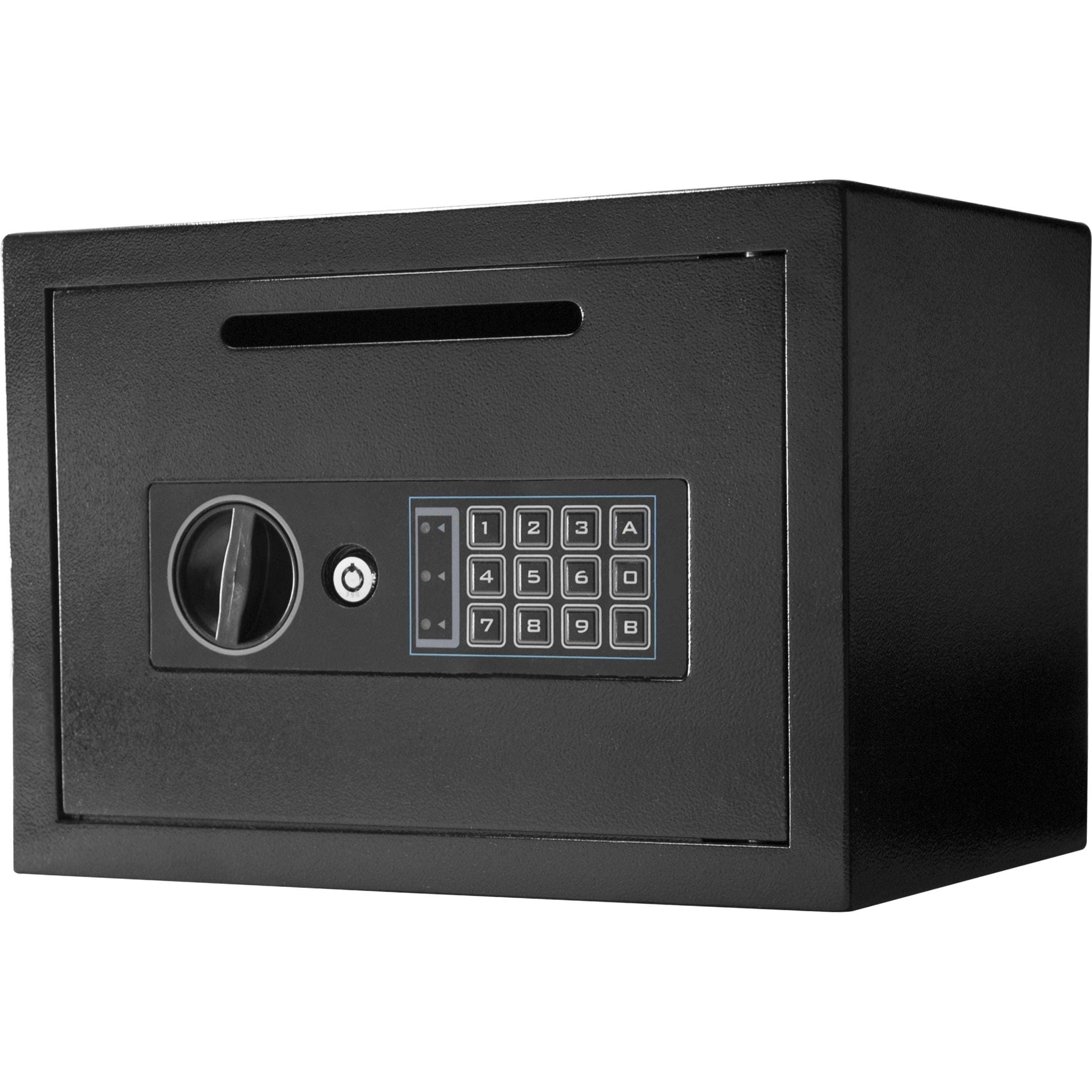 Compact Keypad Depository Safe (BlackDimensions 9.85 inches high x 13.75 inches wide x 9.85 inches deepWeight 22.5 pounds )