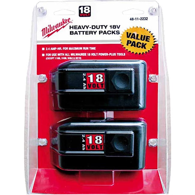 Milwaukee 18v Nicad Battery Value Pack (pack Of 2)