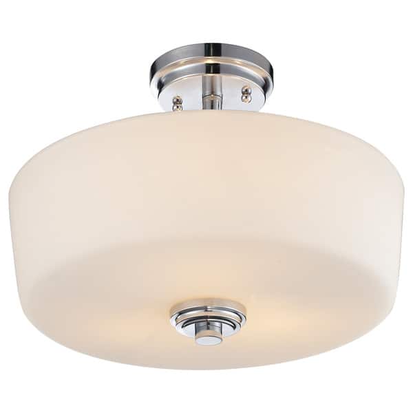slide 1 of 1, Avery Home Lighting Lamina 3-light Semi-flush Mount Light