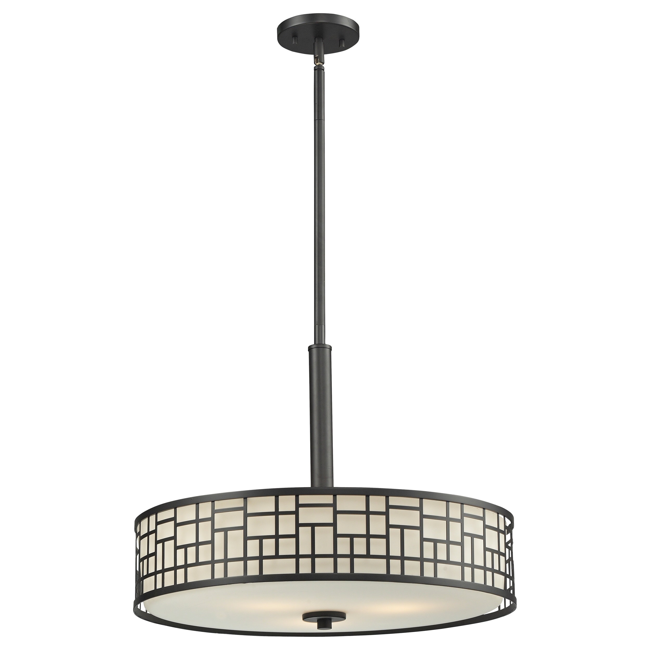 Z lite Elea 3 light Bronze Pendant With Matte Opal Glass