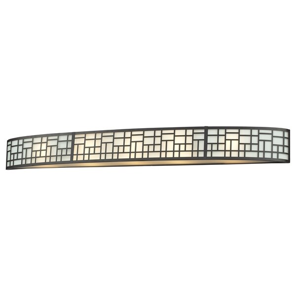 Avery Home Lighting Elea 5-light Bronze Vanity Fixture with Matte Opal Glass