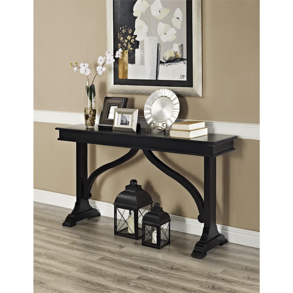 Avenue Greene Hefner Black Wood Console Table