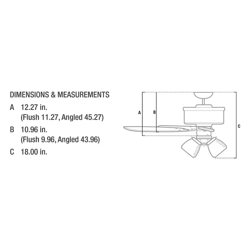 Hunter Fan Studio Series 52" Ceiling Fan with 4-Light LED Light Kit, Pull Chain - Timeless, Traditional