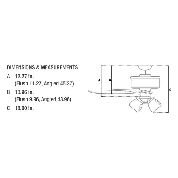 Hunter Fan Studio Series 52" Ceiling Fan with 4-Light LED Light Kit, Pull Chain - Timeless, Traditional