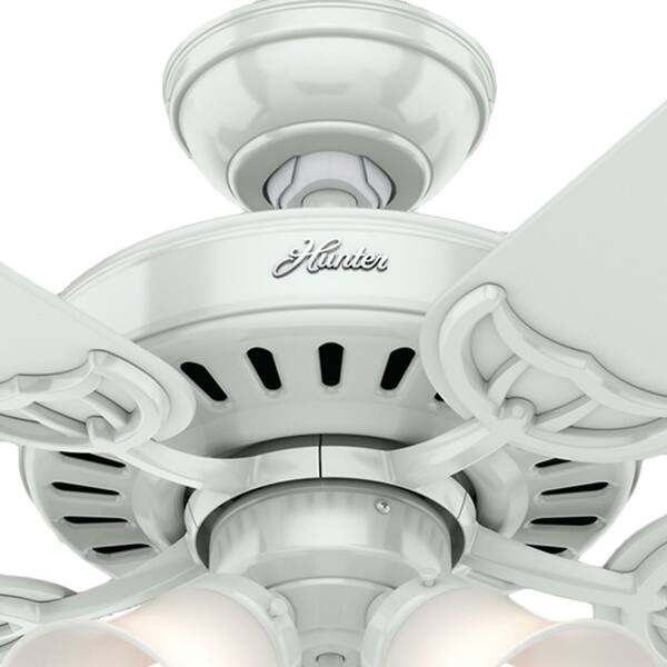 Hunter Fan Studio Series 52" Ceiling Fan with 4-Light LED Light Kit, Pull Chain - Timeless, Traditional