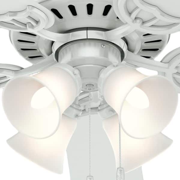 Hunter Fan Studio Series 52" Ceiling Fan with 4-Light LED Light Kit, Pull Chain - Timeless, Traditional