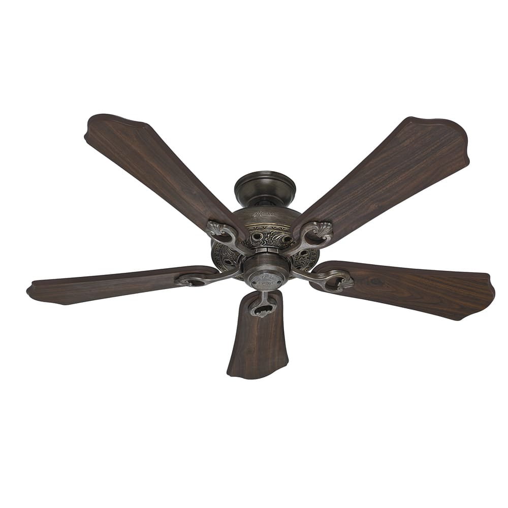 Hunter 52" Walnut 5-blade Kingsbury Roman Bronze Fan