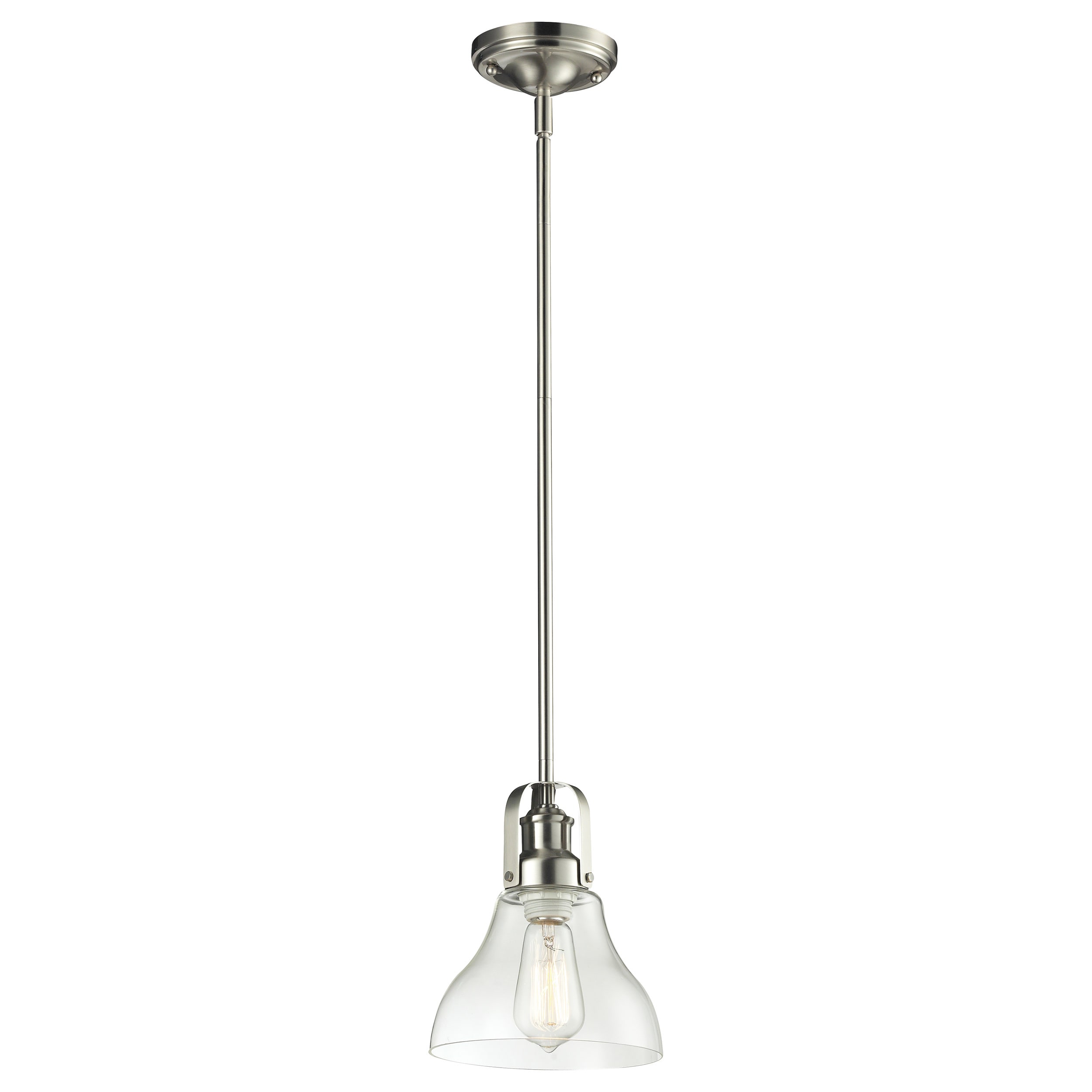 Z lite Forge 1 light Brushed Nickel Mini Pendant