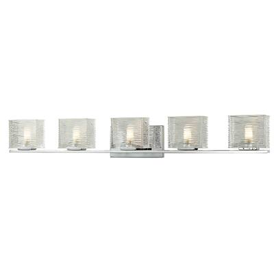 Avery Home Lighting Jaol 5-light Polished Chrome Vanity Light