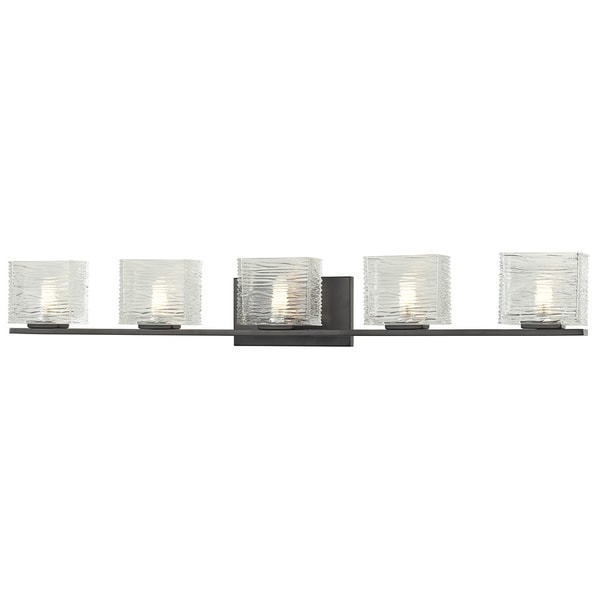 Jaol Bronze 5 light Vanity Light with Clear Glass