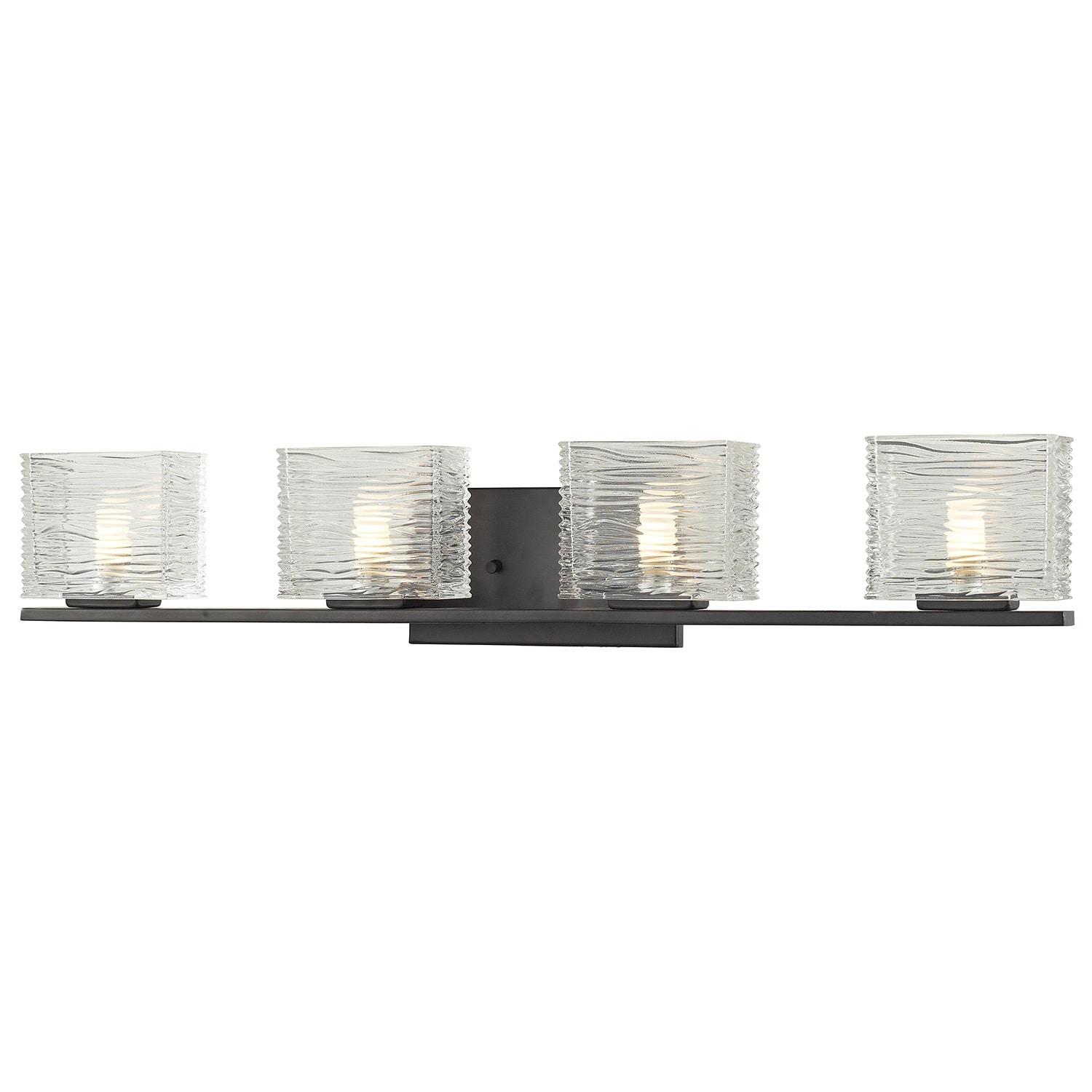 Z lite Jaol Bronze 4 light Vanity Light With Clear Glass