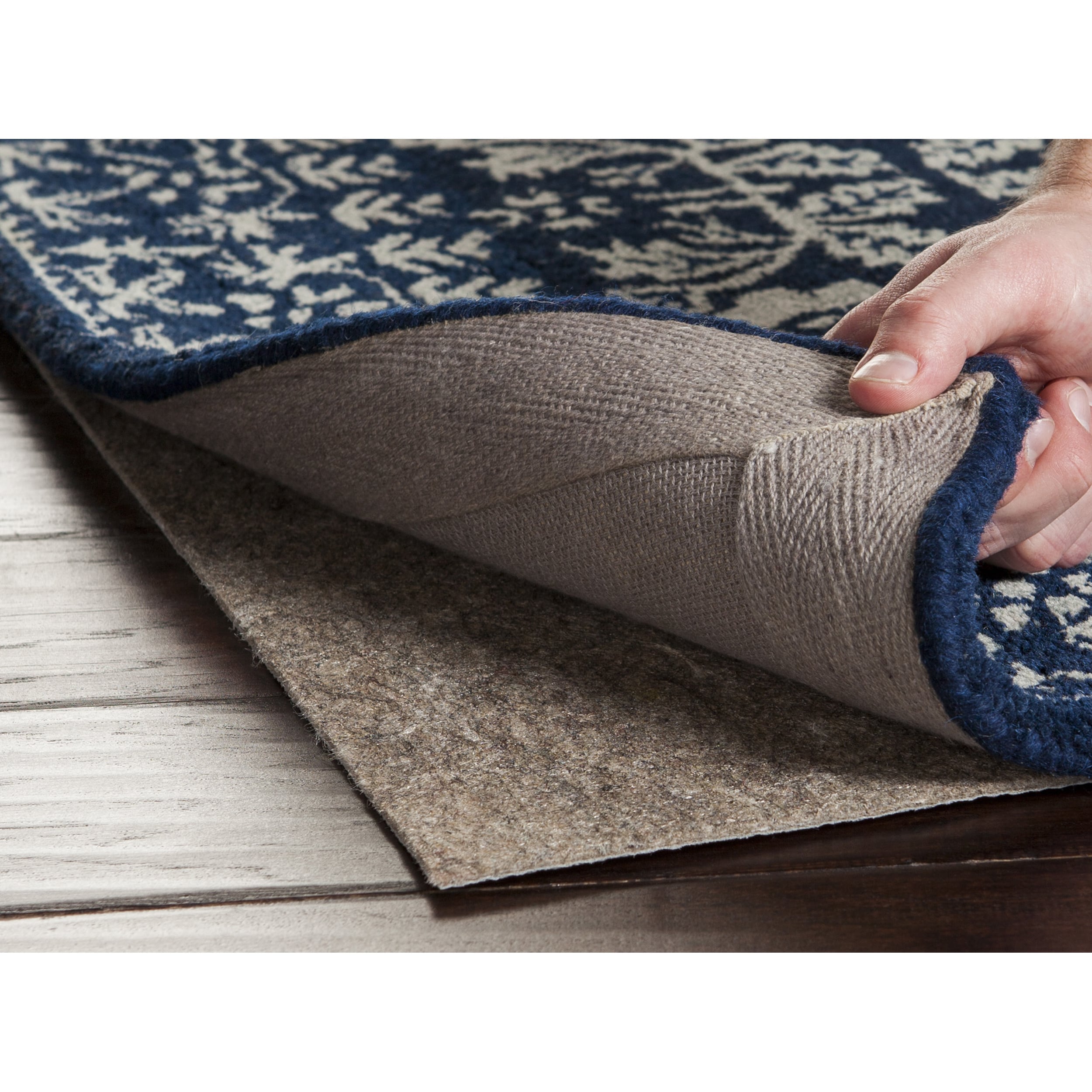 RUGPADUSA - Dual Surface - 10'x14' - 1/8 Thick - Felt + Rubber - Non-Slip  Backing Rug Pad - Adds Low-Profile Comfort and Protection 