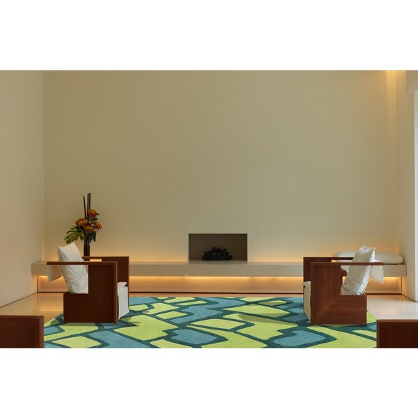 Handmade Alliyah Light Aspen Green Wool Rug - 5' x 8'