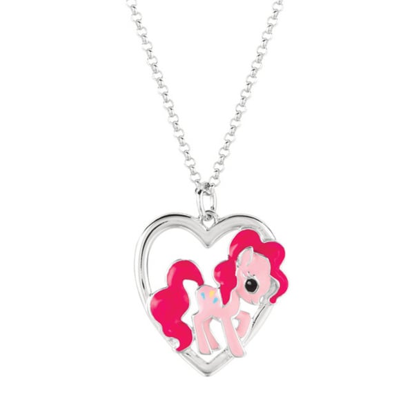 Fine Silver Plated Pinkie Pie My Little Pony Pendant Necklace